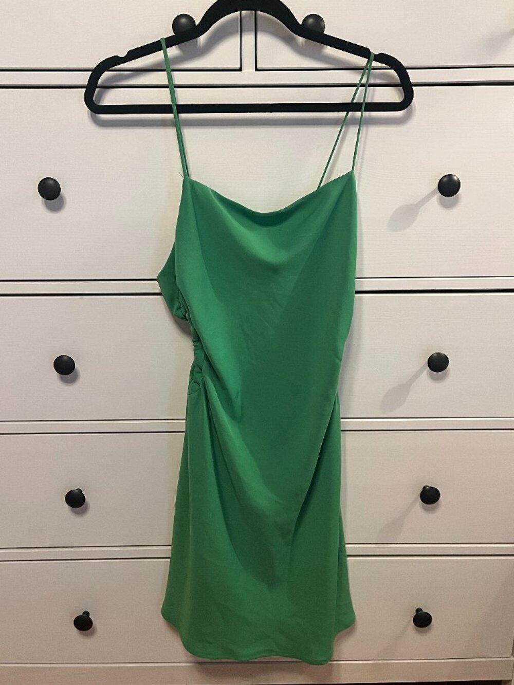 Green Victoria + Sophia Cutout Mini Dress